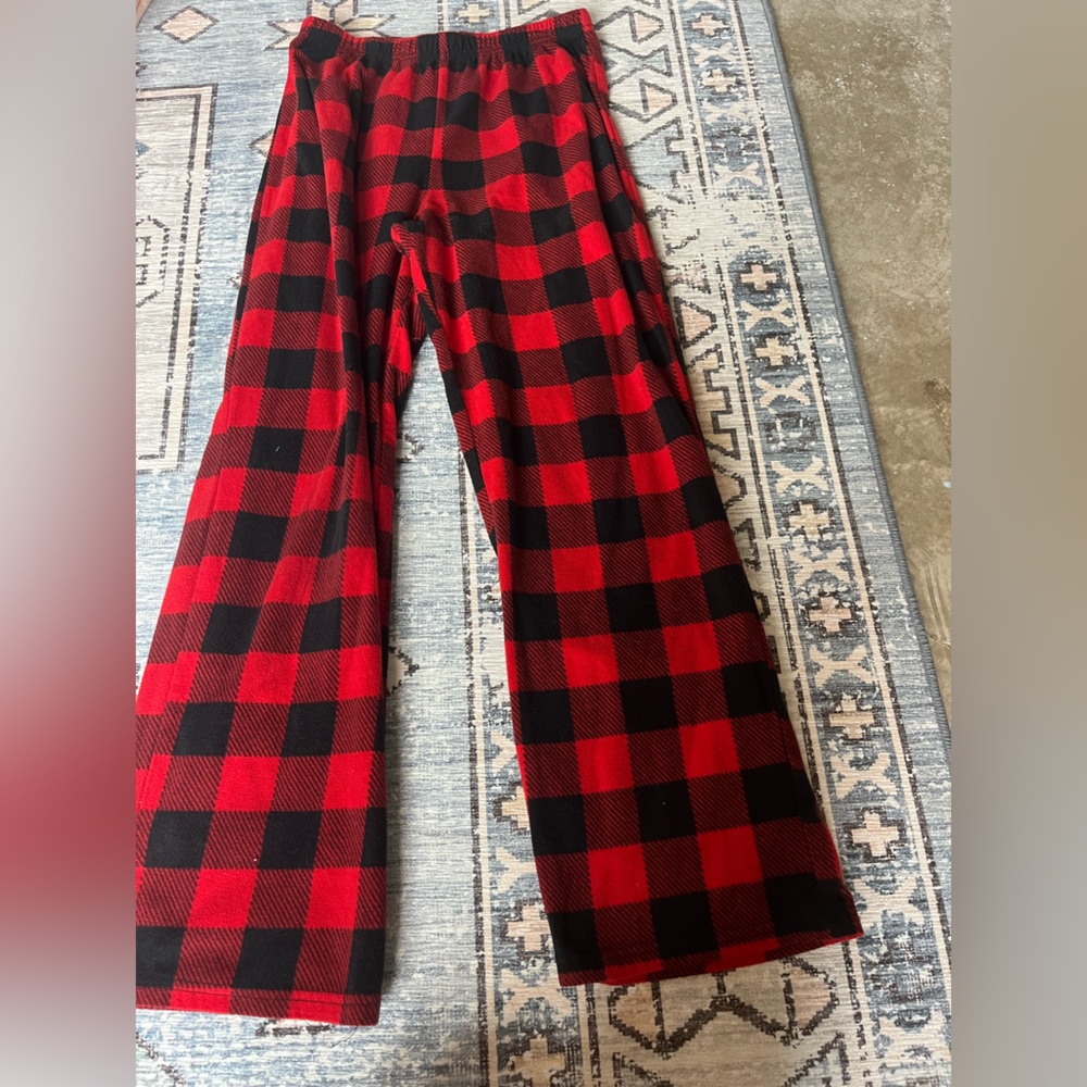 Wondershop Kids Red and Black Checkered Pants
